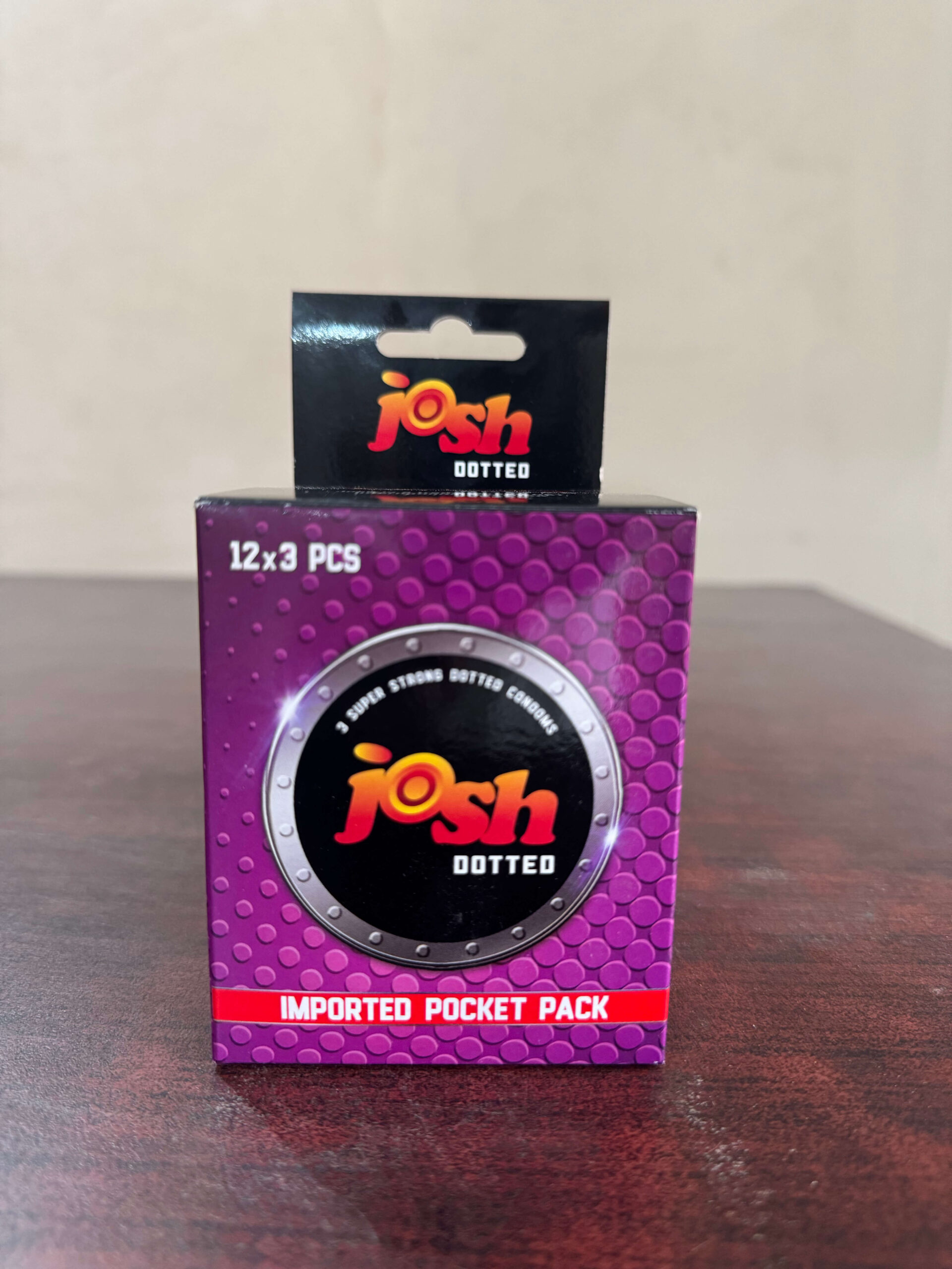 Josh Dotted Condoms - Pack Of 3*12