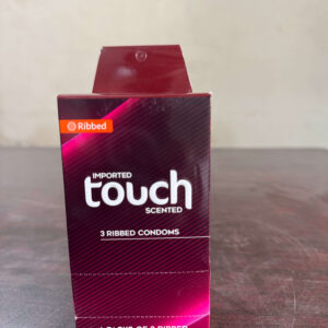 Touch Ribbed Condoms Red