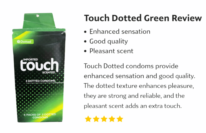 Touch Dotted Condoms Green Review