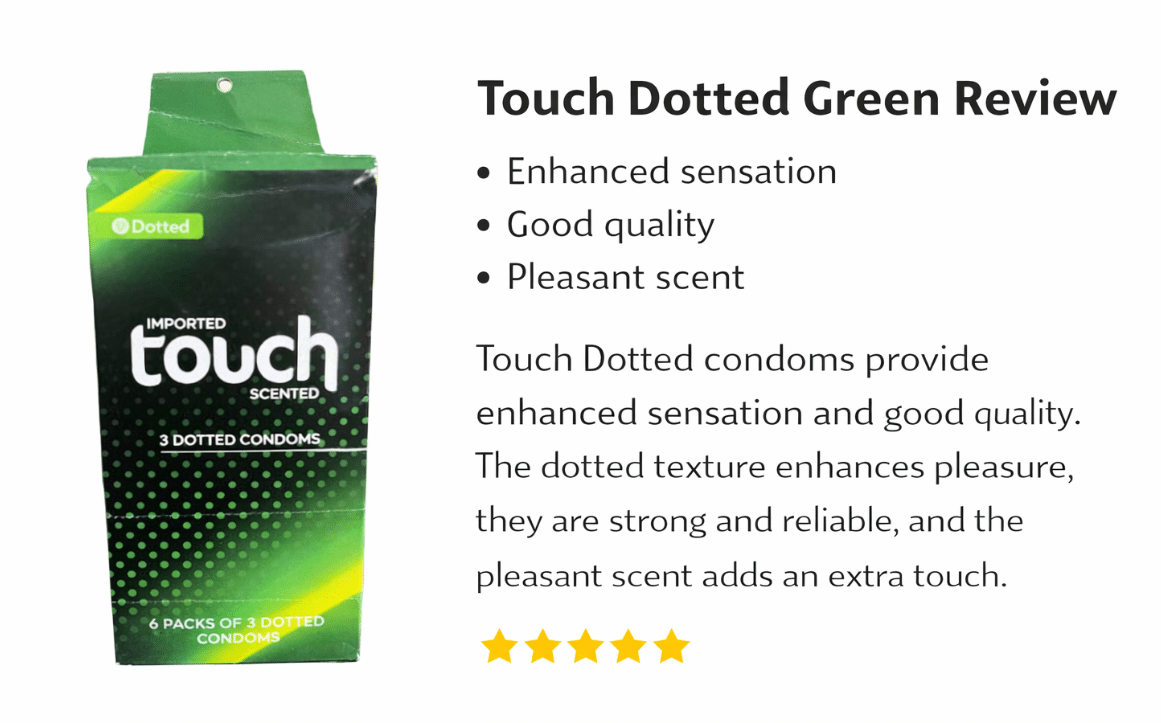 Touch Dotted Condoms Green Review