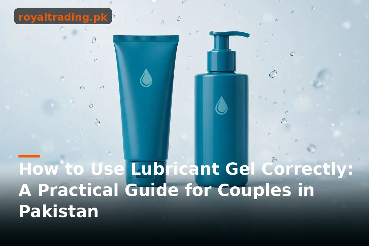 How to use lubricant gel correctly: teal squeeze tube and pump bottle of lubricant gel with water drops