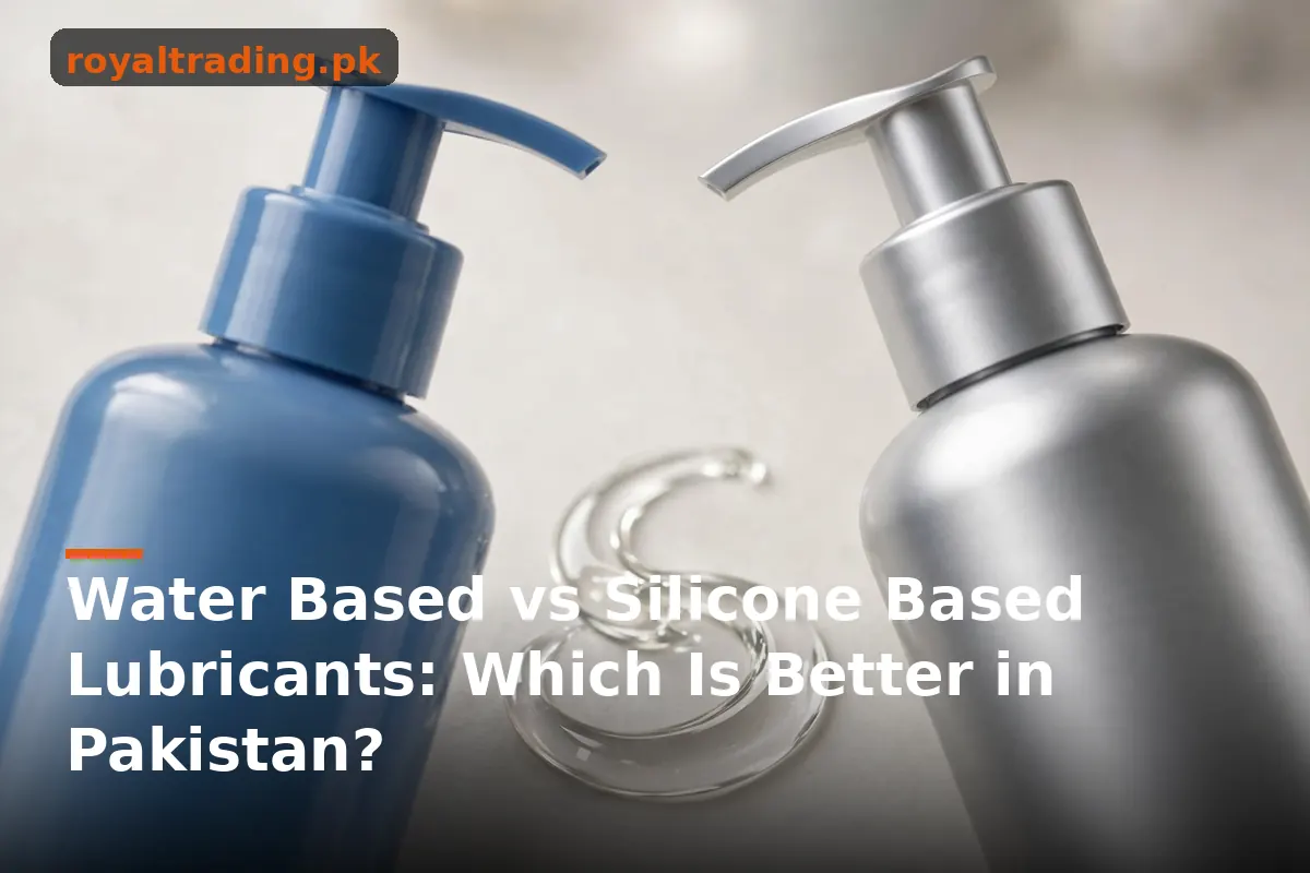 Water based and silicone lubricant bottles with gel swirl